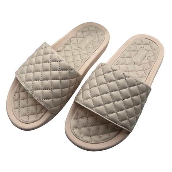 APL Athletic Propulsion Labs Womens US Size 7 Slides Nude Pink Lusso Sandals New - Picture 1 of 10